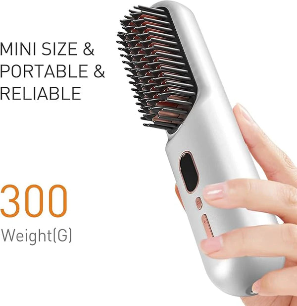 Portable Cordless Hair Straightener Brush