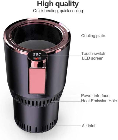 2-in-1 Car Cup Warmer & Cooler | Auto Car Cooling and Heating Cup Mug Holder