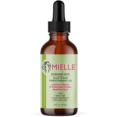 Mielle Organics MIELLE - ROSEMARY MINT, SCALP & HAIR OIL, INFUSED W/BIOTIN & ENCOURGES GROWTH, FOR DAILY USE, SCALP TREATMENT, SPLIT END CARE & SCALP & STRENGTHENING OIL