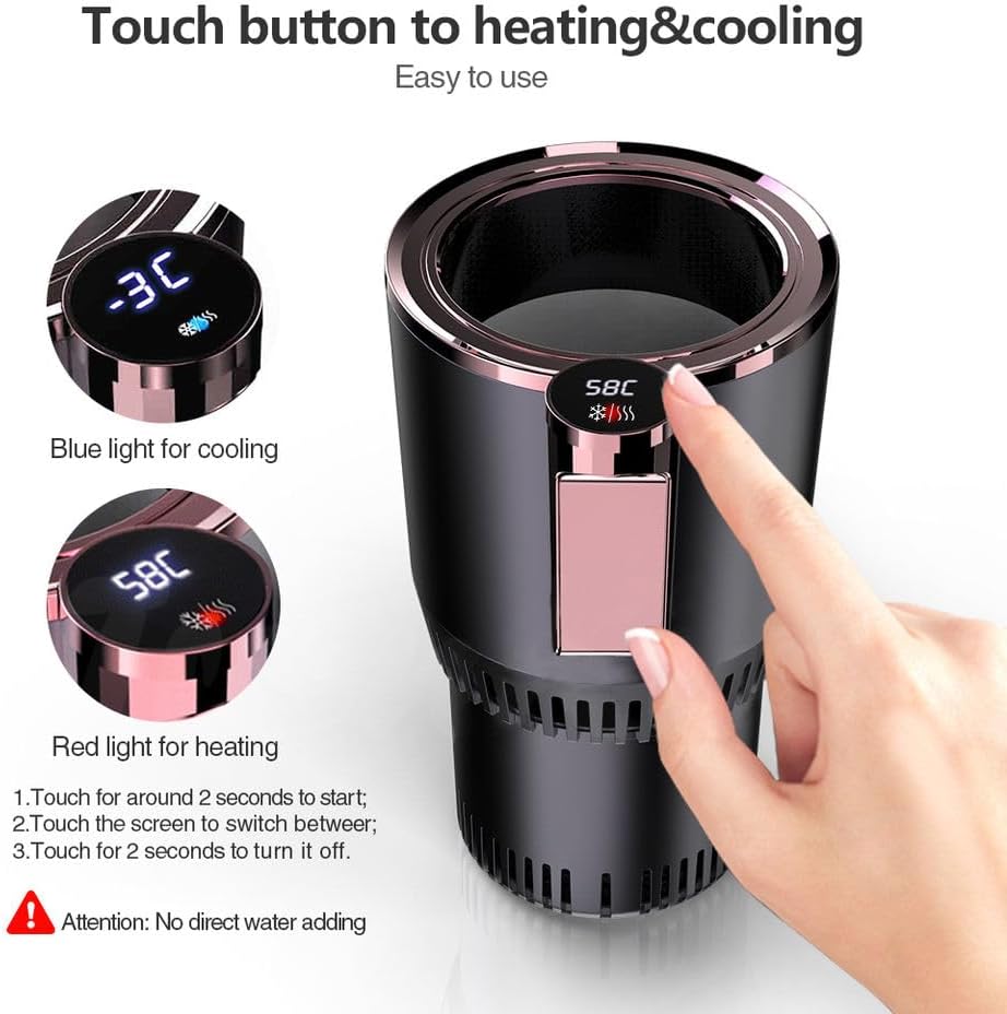 2-in-1 Car Cup Warmer & Cooler | Auto Car Cooling and Heating Cup Mug Holder