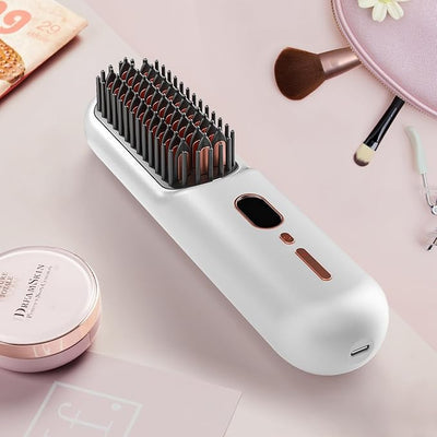 Portable Cordless Hair Straightener Brush