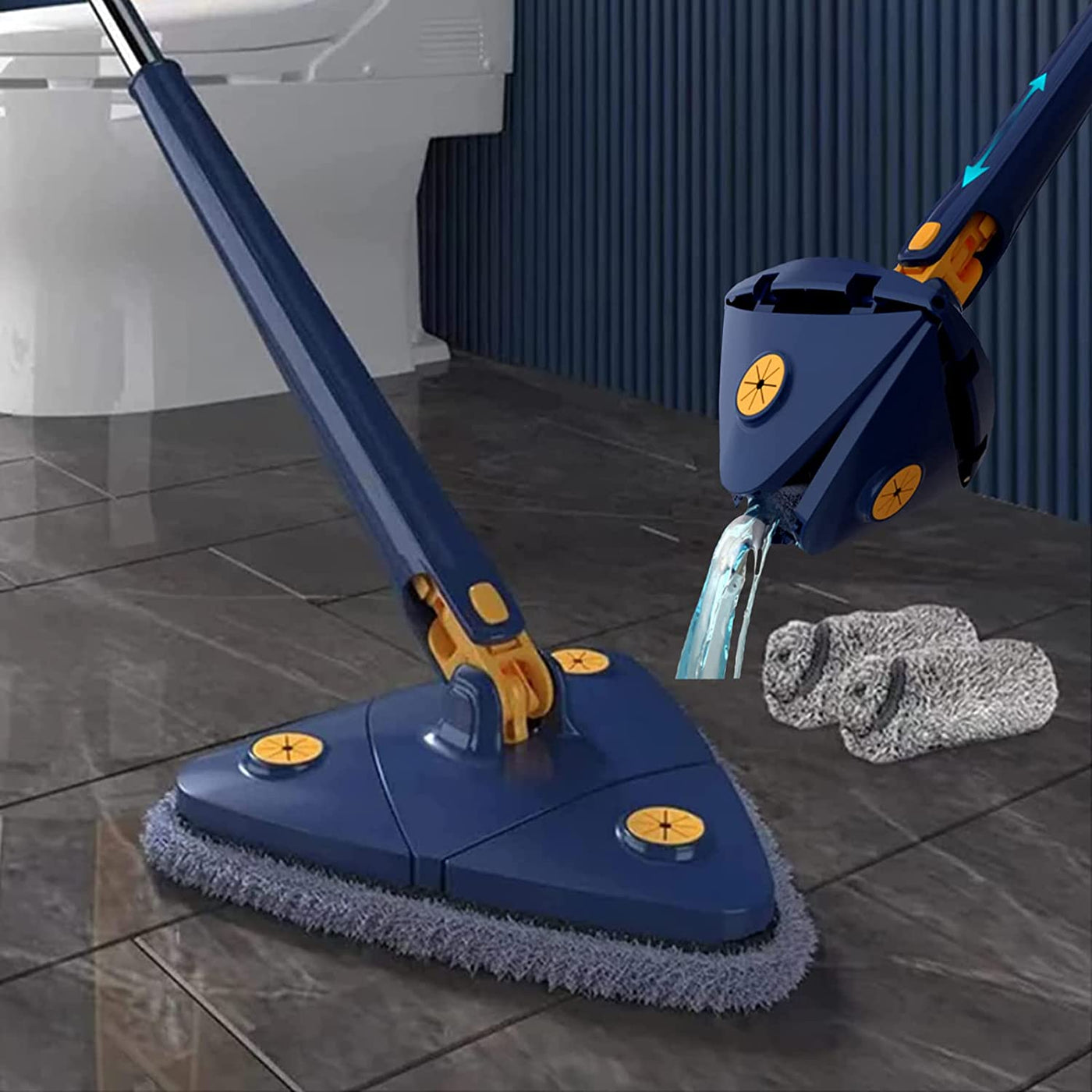 360 Rotating Adjustable Mop - ممسحة دوارة قابلة للتعديل 360 درجة