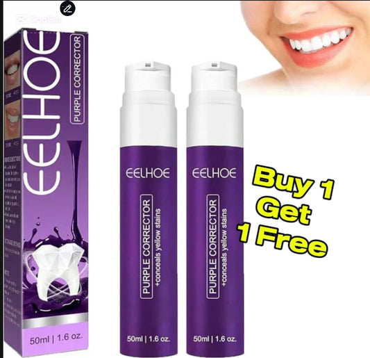 Say cheese with Confidence - Purple Whitening Toothpaste - Buy 1 Get 1 Free