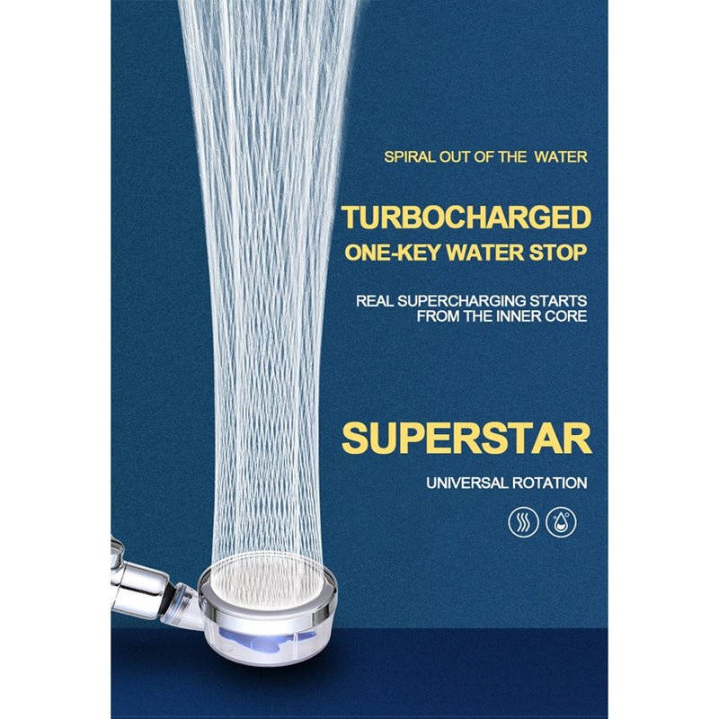 Rinse away Stress fast - High Pressure Turbocharged Shower Head